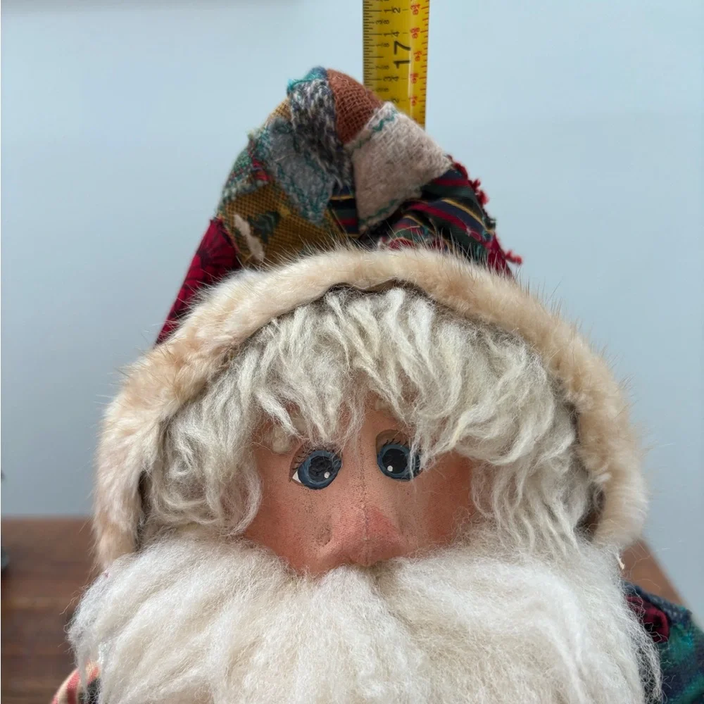 Patchwork Santa Claus Figurine
